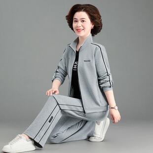 中老年妈妈秋装动服套装春套秋新款外运女中年82068844洋气春装休