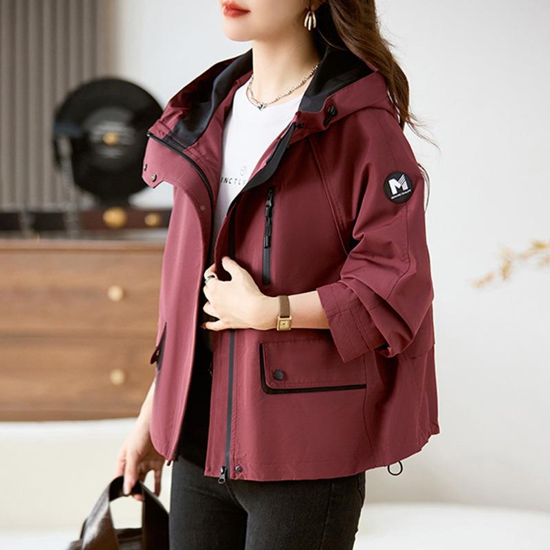 设ZMU6893Z计风感外套女春秋款新衣款小个子今年行休闲薄款宽流松