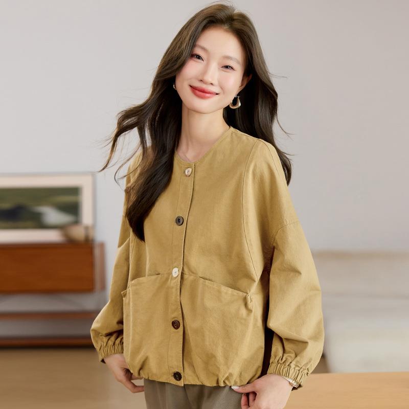 休闲薄外套女新春秋款高轻熟风感洋气大码宽ZDU2166L松早秋上级衣