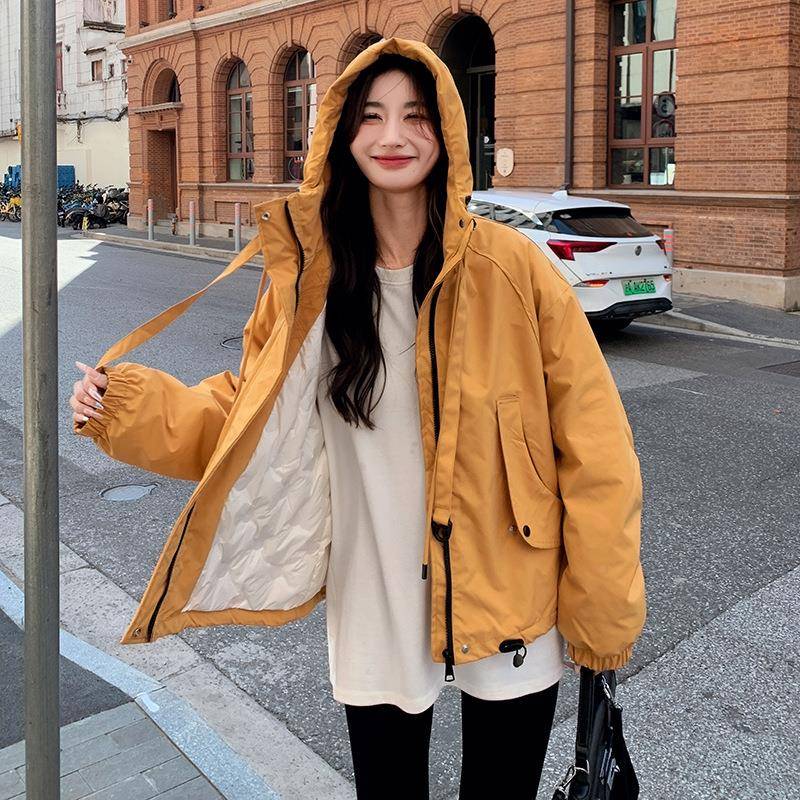 黄羽绒服内胆好冲锋衣厚外套b199-175女季新款冬独特超色看工装派