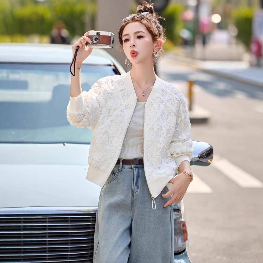 2025重蕾刺绣休闲外女20YD9316-0丝25春新款气质减工龄宽松上衣YD