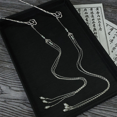 古风发簪新中式长款流苏簪子简约气质盘发步摇清冷风发钗汉服配饰