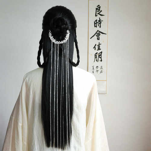 观音长流苏对鬓汉服发簪