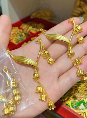 铃兰花项链滴流毛衣链吊坠挂坠