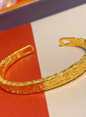 吉言手镯藏风开口镯子手环