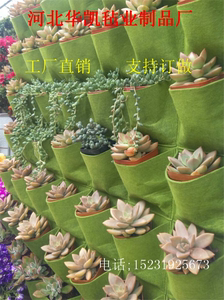 包邮新品挂壁种植袋阳台花园.园艺绿植毯植物墙植物花盆植物袋厚