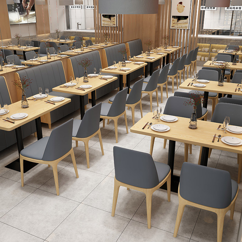 西餐厅靠墙沙发卡座面馆汉堡快餐冷饮甜品奶茶咖啡店桌椅组合实木