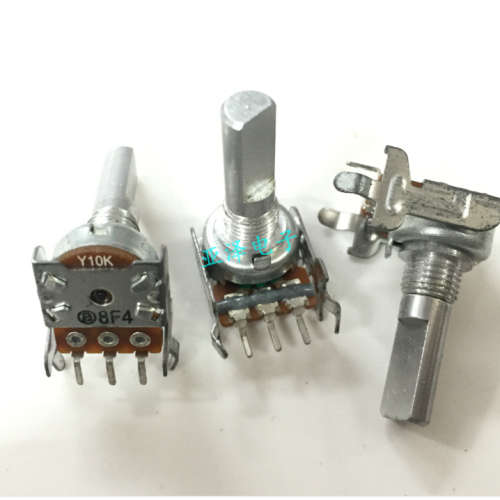 台湾ALPHA阿尔法RV120DF电位器Y10K轴长20MM立式带支架音量电位器