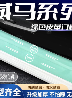 威马W6威马EX5EX6威马E.5汽车绿色门槛条踏板踏板防踩保护贴装饰