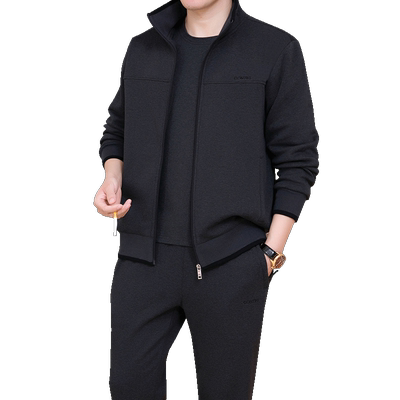 中老年运动套装男春季爸爸装大码