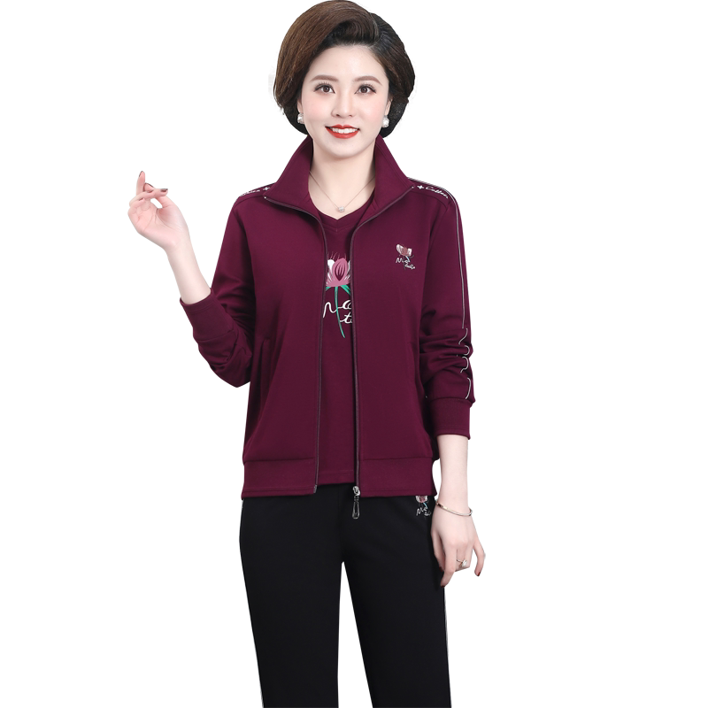 新款休闲运动服套装女春秋三件套