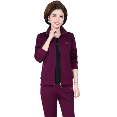 洋气女中年春秋运动套装