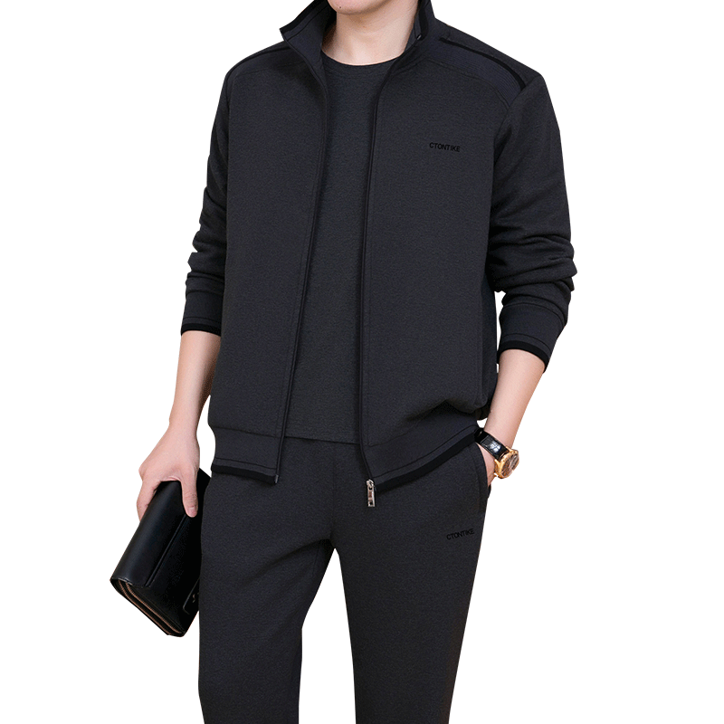 春秋外套男士休闲运动服运动套装