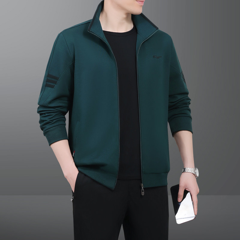品牌爸爸春装运动服套装男2025新款中老年人春秋休闲服高档三件套