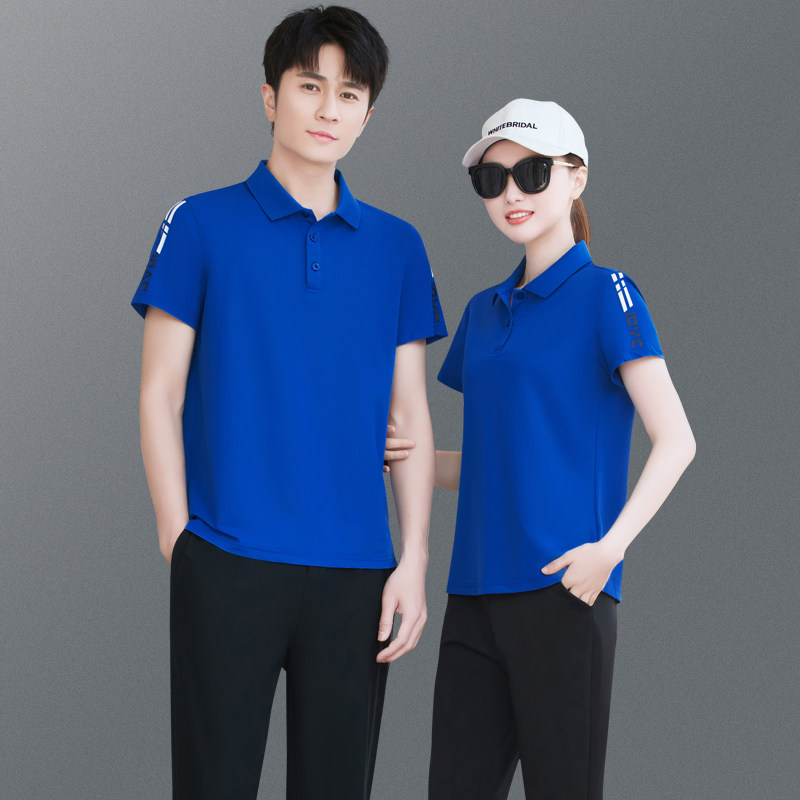 情侣运动套装2025夏季短袖POLO衫时尚男女休闲两件套夏天运动服女
