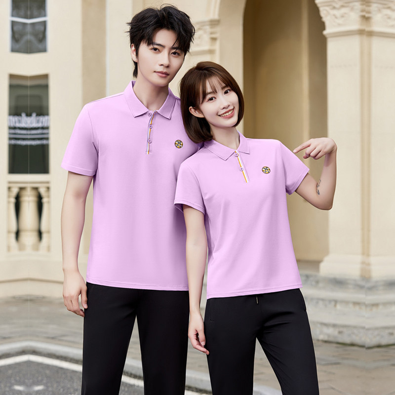 polo衫短袖男女夏季同款运动服套装夏款休闲情侣T恤半袖上衣薄款