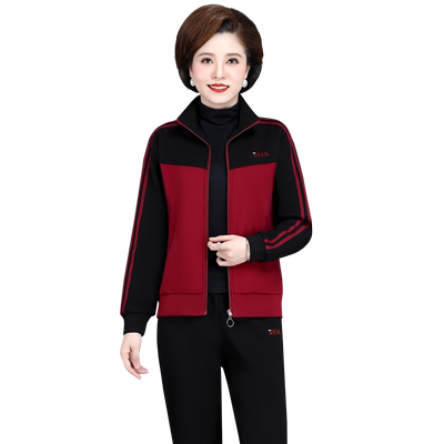 新款休闲运动服套装女春秋三件套