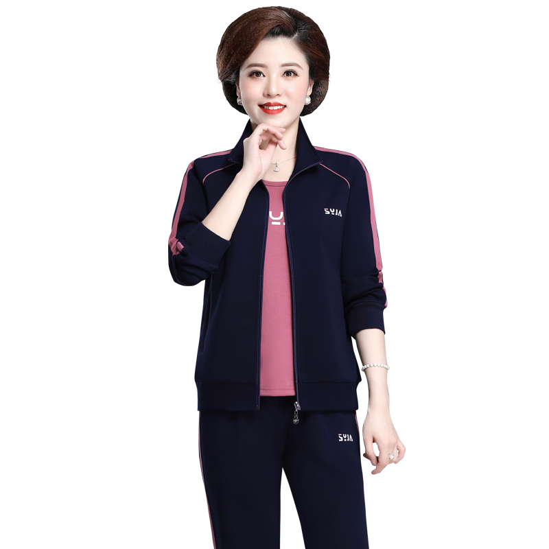 妈妈运动服套装洋气中老年