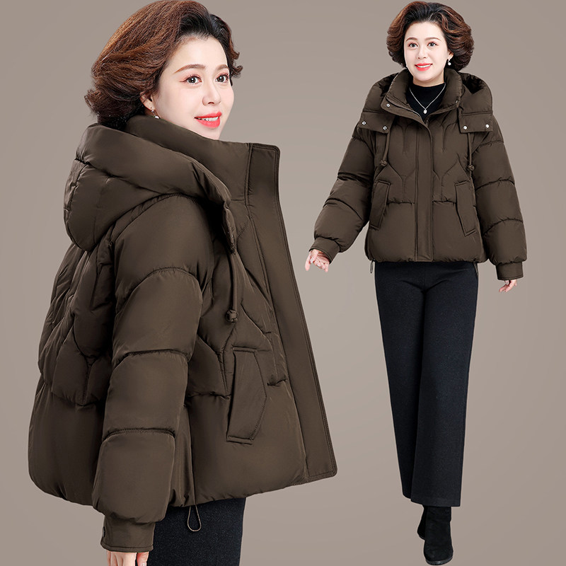 妈妈冬装羽绒棉服洋气加厚棉袄2025新款中老年秋冬外套保暖棉衣女
