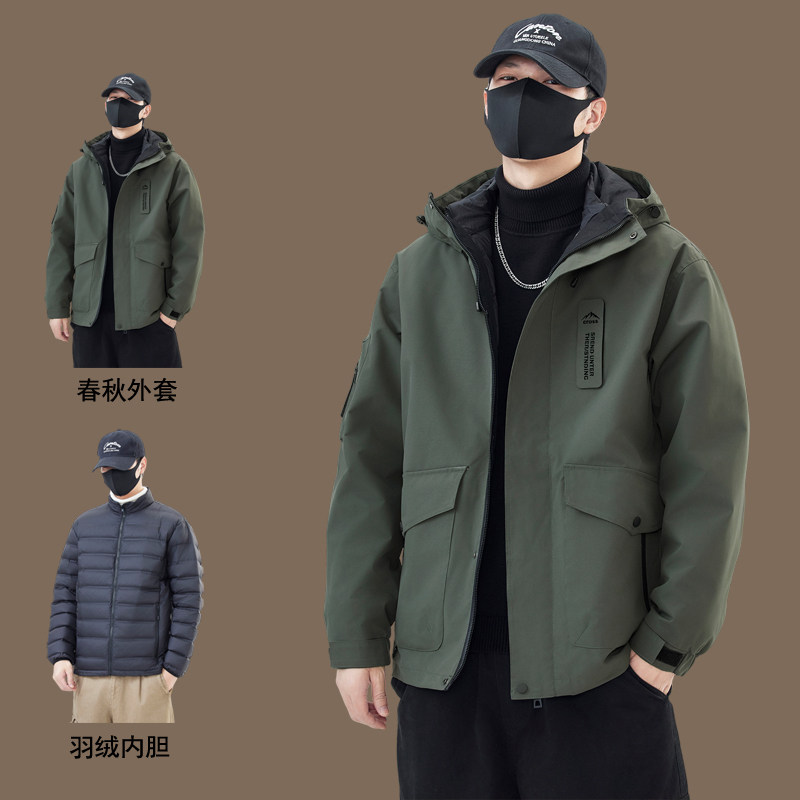 男士羽绒服冬2025新款可拆卸内胆