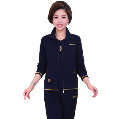 新款休闲运动服套装女春秋三件套
