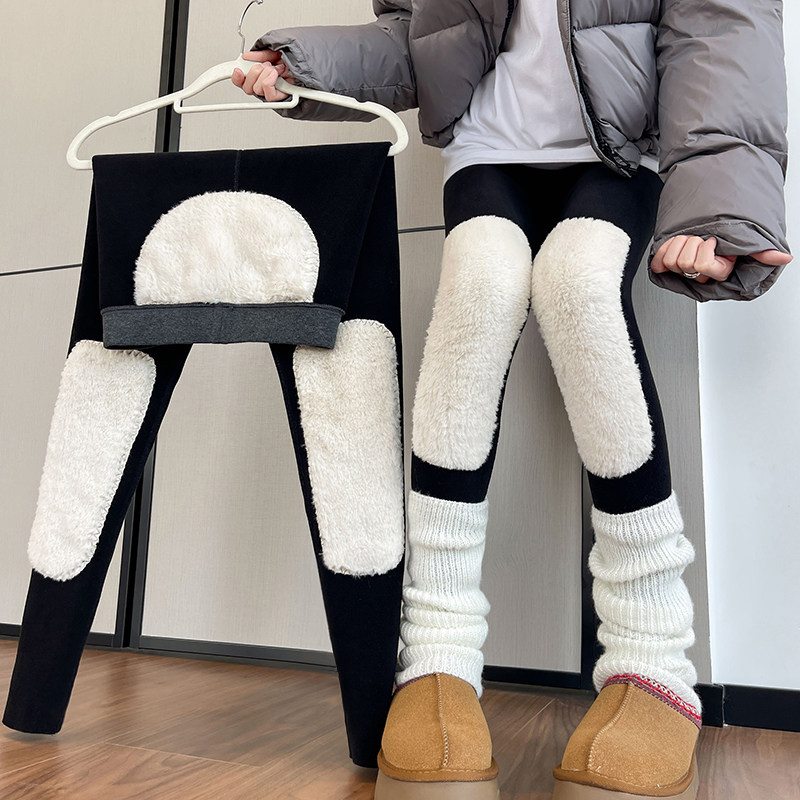 羊羔绒打底裤女外穿秋冬新款加绒加厚高腰防寒护膝护腰贴片保暖裤,女装/女士精品,打底裤,淘宝优惠券,粉丝福利购,淘宝优惠卷