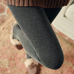 螺纹竖条打底裤 加绒加厚棉裤 女外穿薄款 女冬季 袜 秋裤 2023春秋新款