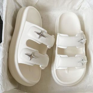 时尚 女夏季 韩式 潮流高级感拖鞋 个性 外穿厚底防滑耐磨居家拖鞋