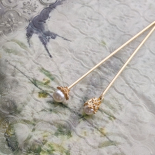 【黛玉簪】红楼梦林黛玉同款仿珍珠发簪保色清冷感小众设计复古