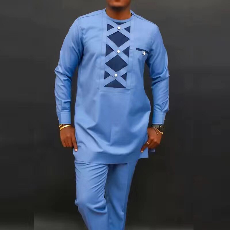 阿拉伯非洲风男士休闲套装African Men's Fashion 2 Pieces Suits