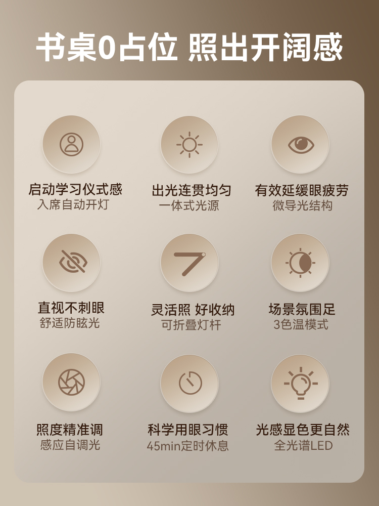 孩视宝护眼可夹灯学生卧室床头阅读宿舍夹学习专用全光谱AA级台灯
