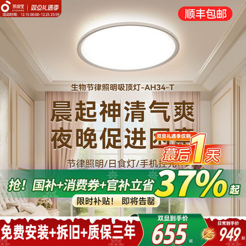 孩视宝护眼吸顶灯儿童卧室书房