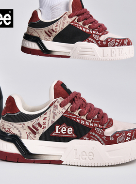 Lee男鞋2026新款春季男士休闲板鞋潮流印花厚底增高百搭运动鞋子