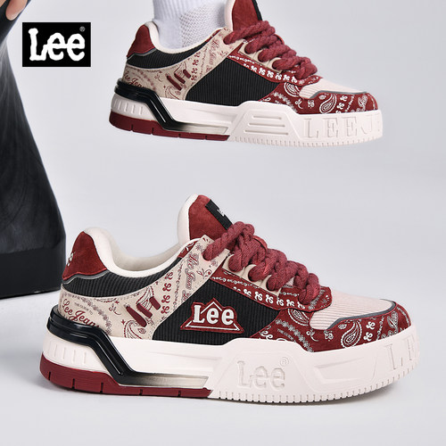 Lee潮流百搭印花厚底休闲板鞋男