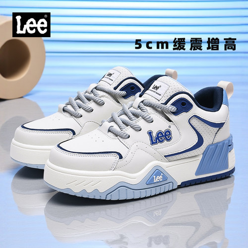 Lee厚底增高运动板鞋男