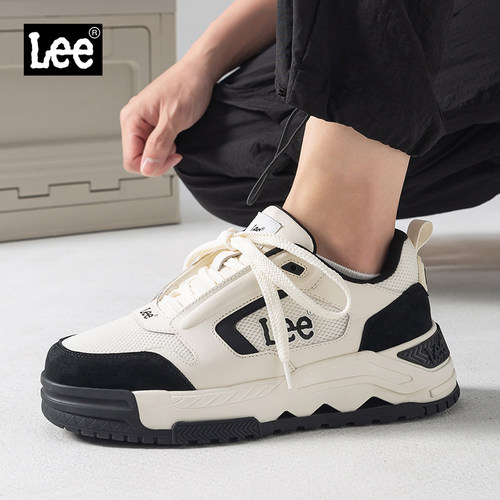 Lee厚底透气网面板鞋男