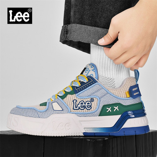 Lee厚底透气网面板鞋男