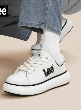 Lee男鞋休闲鞋厚底板鞋男款2026新款高级感男士小白鞋增高鞋子潮