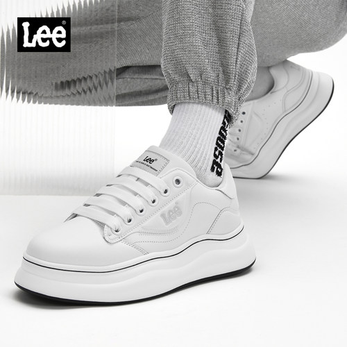 lee高级感厚底百搭小白鞋