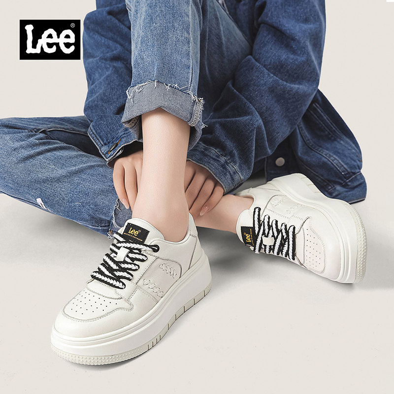 Lee休闲厚底小白鞋女款