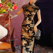 复古丝绒旗袍女2025年新款 新中式 气质高级感民国风日常可穿连衣裙