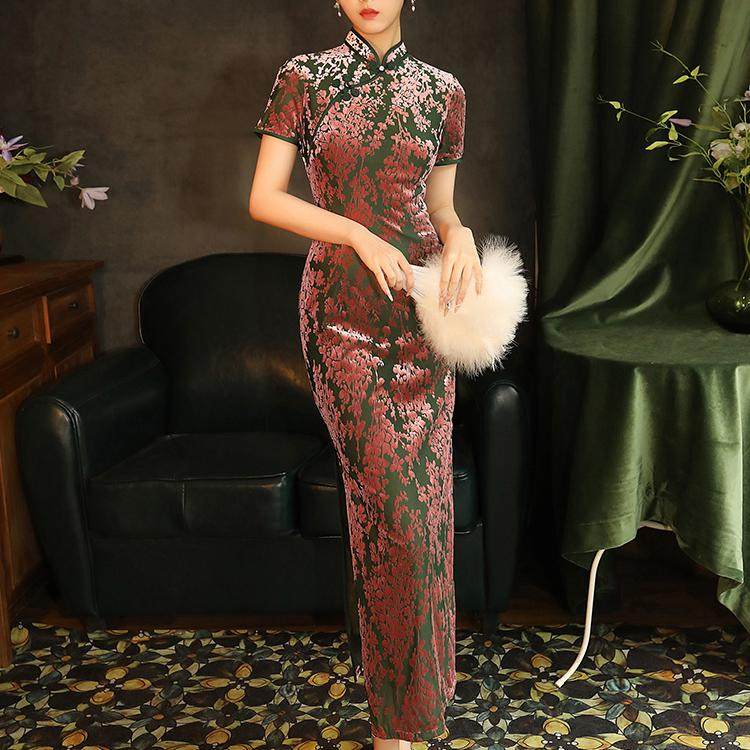 新中式旗袍2024新款女高端修身老上海改良年轻款少女高级感连衣裙