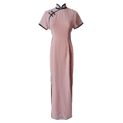 粉色旗袍2022年新款改良女