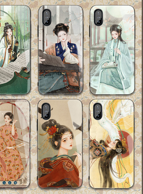 古风适用iPhone13Promax手机壳苹果12复古XSmax原创7P美人@南栀子