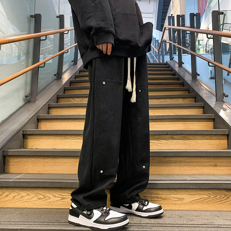 男士裤子2025新款今年流行爆款设计感小众黑色超火的夏薄款休闲裤