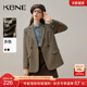 KBNE2026新款 外套春秋 通勤休闲西装 长袖 黑色休闲直筒宽松职场正装