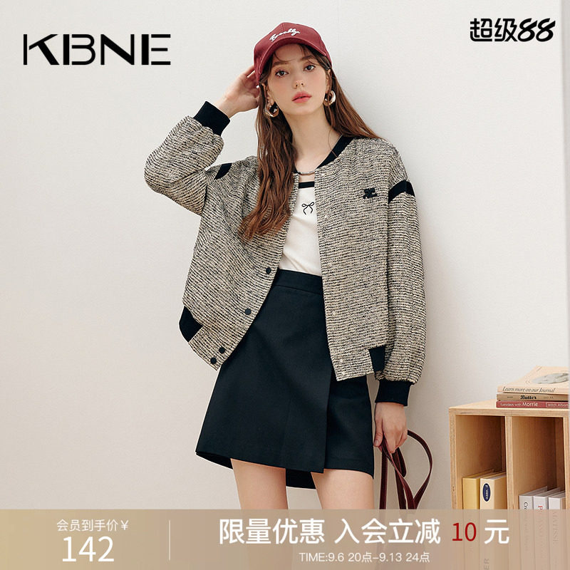 棒球服外套女小香风kbne2026秋季新款爆款独特超好看小个子上衣图片