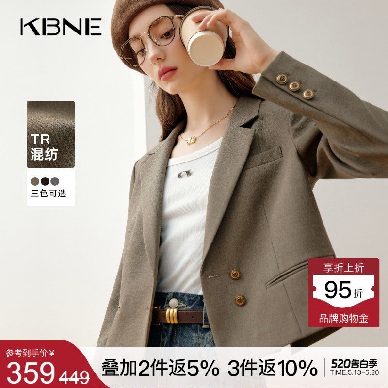 KBNE2026春季新款休闲西装外套女小个子气质上衣通勤薄款西服外套