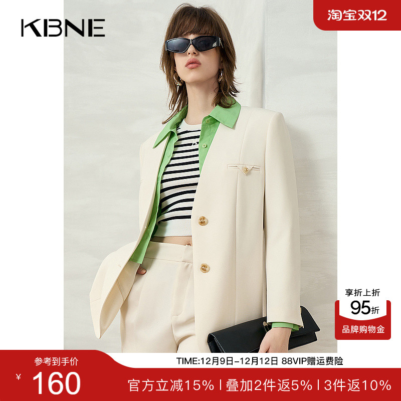 KBNE【商场同款】西装外套女设计感高级上衣2025春新款休闲小西服