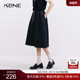 KBNE半身裙女MIU系藏青色花苞抽绳25秋季 新款 小个子百搭半裙字裙